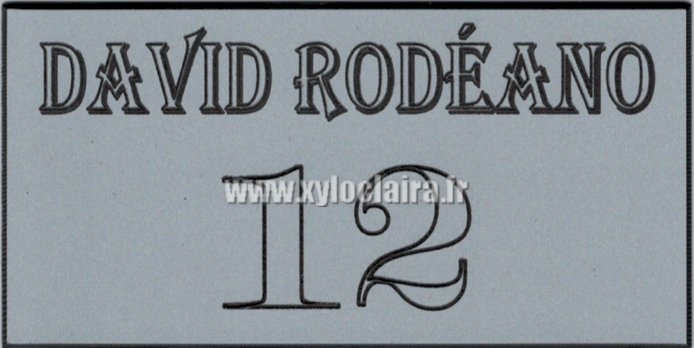 Réf : 17930 Gravoglas 2 plex brillant - 100x50mm - N°12 - 2lignes