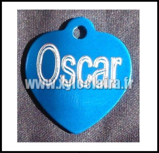 Médailles d'Animaux alu anodisé coeur oscar