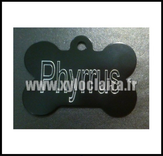 Médailles d'Animaux os noir alu phyrrus