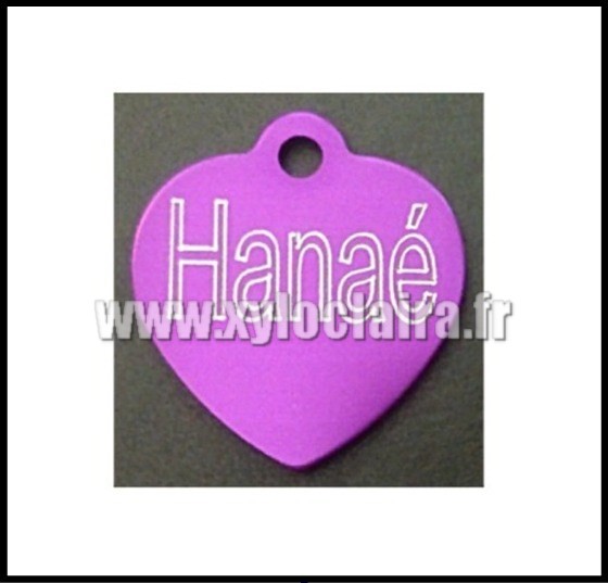 Médailles d'Animaux coeur alu hanaé