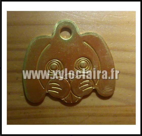 Médailles d'Animaux laiton tête de chien