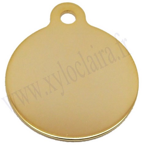 Ronde doré médaille d'animaux qualité bijouterie avec trou ext