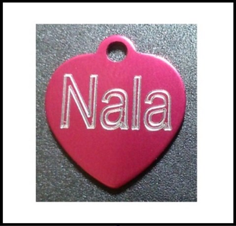 Médailles d'Animaux coeur alu nala