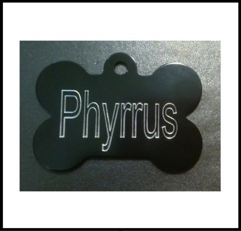 Médailles d'Animaux os noir alu phyrrus