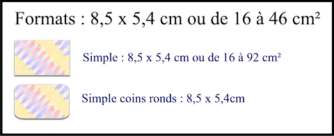 Formats carte synthétique