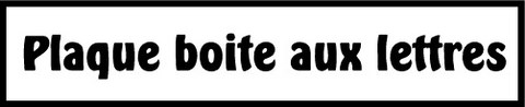 Plaque boite aux lettres nos produits xyloclaira
