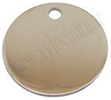 Ronde chromé médaille d'animaux qualité bijouterie avec trou int