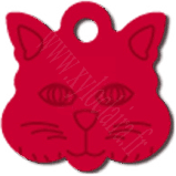 Tête de chat alu anodisé rouge