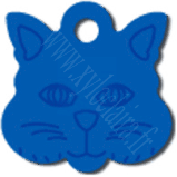 Tête de chat alu anodisé bleu foncé