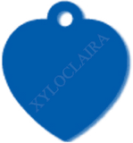 Coeur alu anodisé bleu foncé