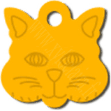 Tête de chat alu anodisé jaune