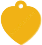 Coeur alu anodisé jaune