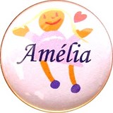 badge bouton rond amélia