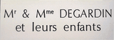 Réf : 18984 Gravoply ultra en mat -2 Lignes - Mr&Mme DEGARDIN et leurs enfants